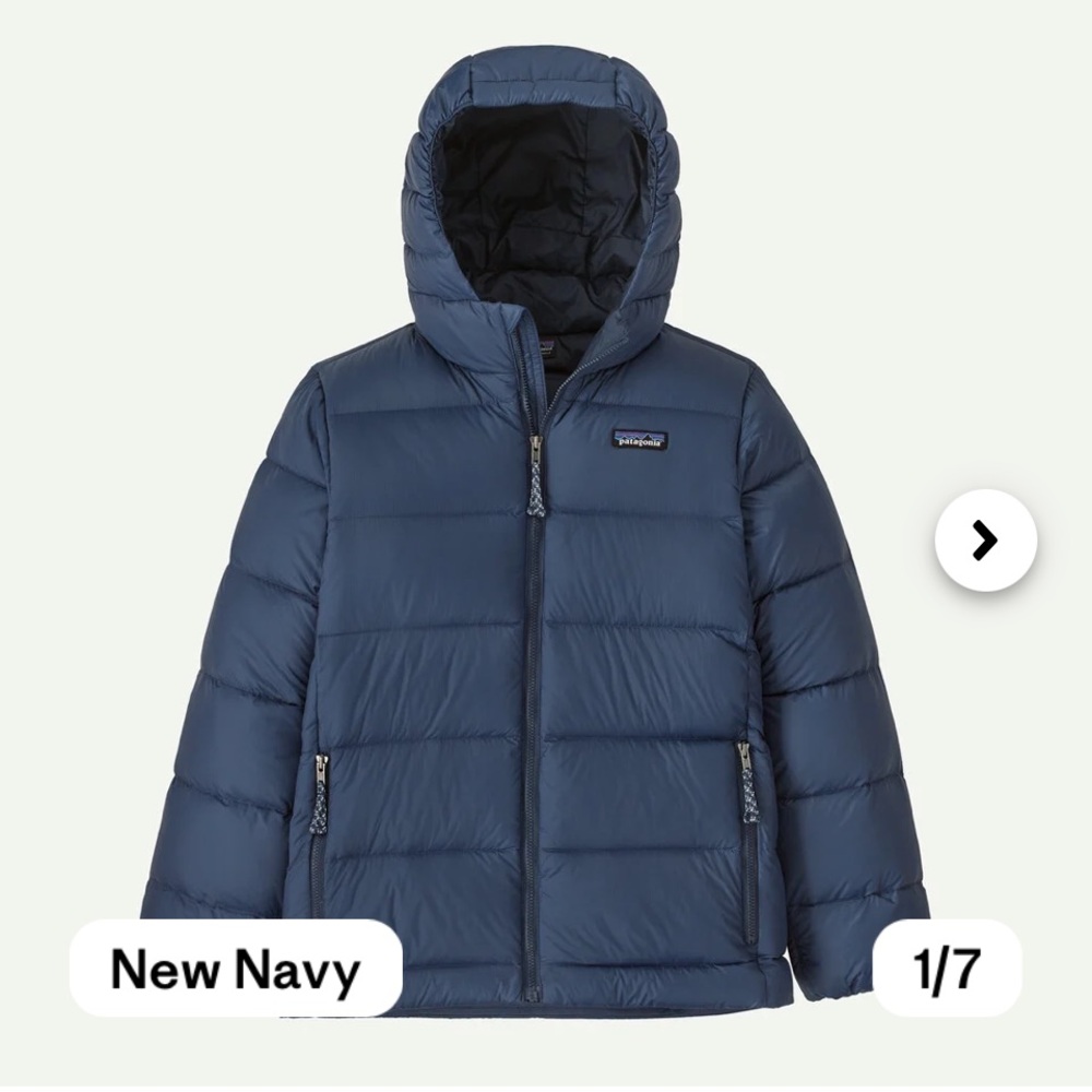 Patagonia Navy Kids' Hi-Loft Down Sweater™ Hoody Jacket